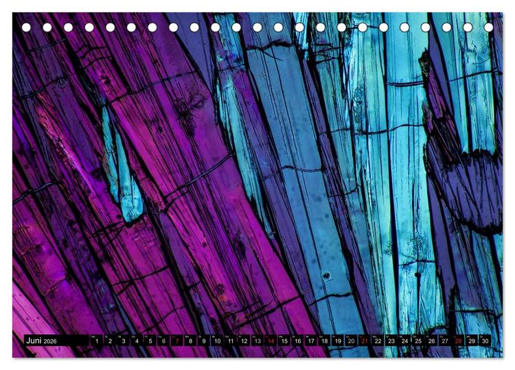 Produktbild: Mikrokristalle in polarisiertem Licht (Tischkalender 2026 DIN A5 quer), CALVENDO Monatskalender