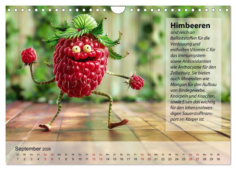 Produktbild: Tanzende Fr&uuml;chtchen (Wandkalender 2026 DIN A4 quer), CALVENDO Monatskalender