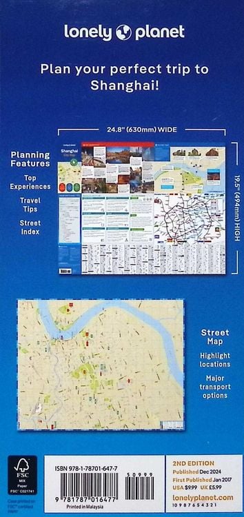 Produktbild: Lonely Planet Shanghai City Map