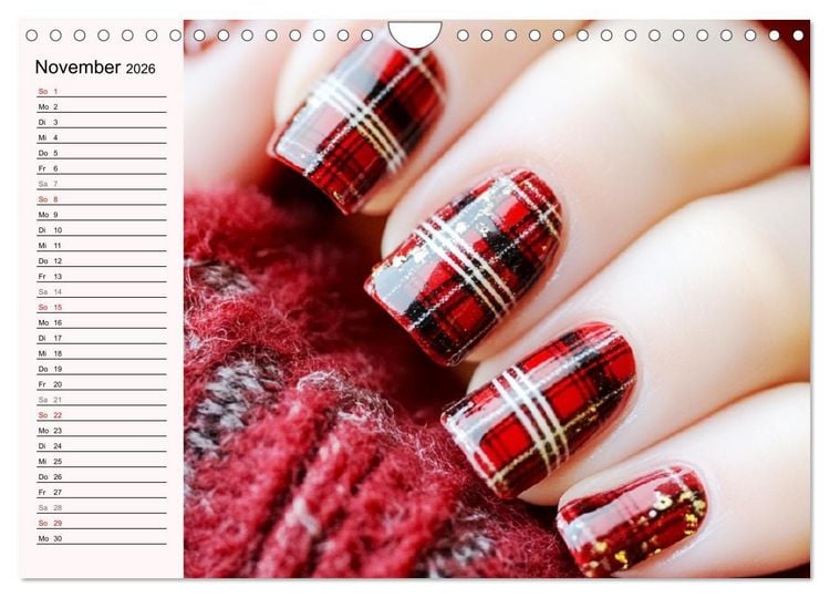 Produktbild: Kreative Nagelkunst. Ausdrucksstarke Designs und Farben (Wandkalender 2026 DIN A4 quer), CALVENDO Monatskalender