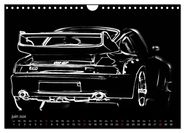 Produktbild: 911 Lignes (Calendrier mural 2026 DIN A4 vertical), CALVENDO calendrier mensuel