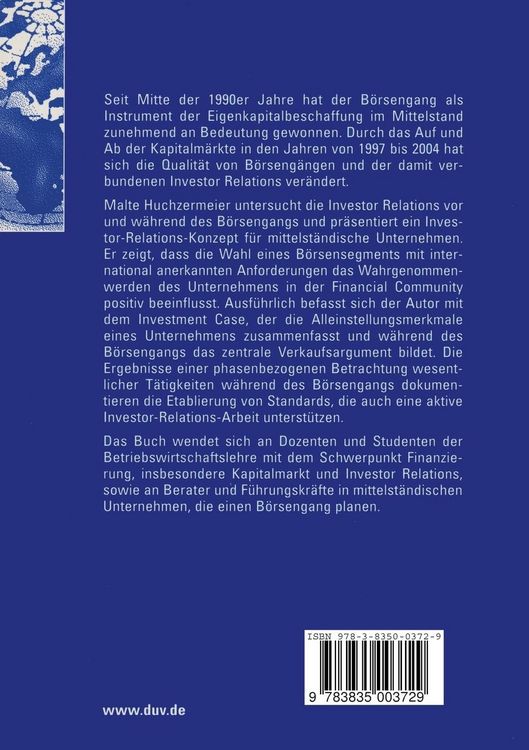 Produktbild: Investor Relations beim B&ouml;rsengang