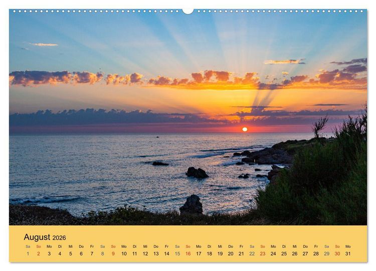 Produktbild: Sonnenunterg&auml;nge an der Atlantikk&uuml;ste (hochwertiger Premium Wandkalender 2026 DIN A2 quer), Kunstdruck in Hochglanz