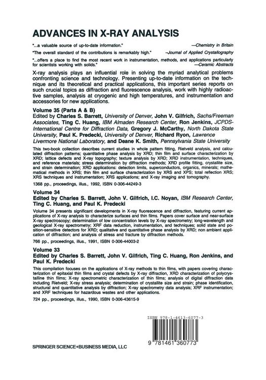 Produktbild: Advances in X-Ray Analysis