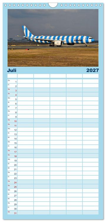 Produktbild: Familienplaner 2027 - Ein Jahr in der Welt der Luftfahrt mit 5 Spalten (Wandkalender, 21 x 45 cm) CALVENDO
