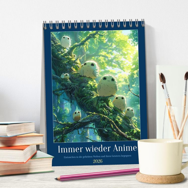 Produktbild: Immer wieder Anime (Tischkalender 2026 DIN A5 hoch), CALVENDO Monatskalender