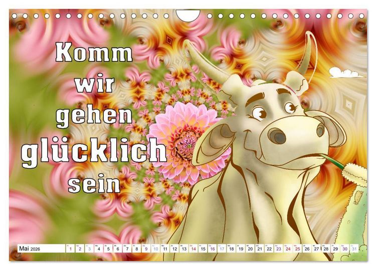 Produktbild: Spruchkalender - frech und bunt (Wandkalender 2026 DIN A4 quer), CALVENDO Monatskalender