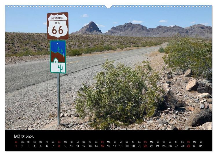 Produktbild: Route 66 im S&uuml;dwesten (hochwertiger Premium Wandkalender 2026 DIN A2 quer), Kunstdruck in Hochglanz