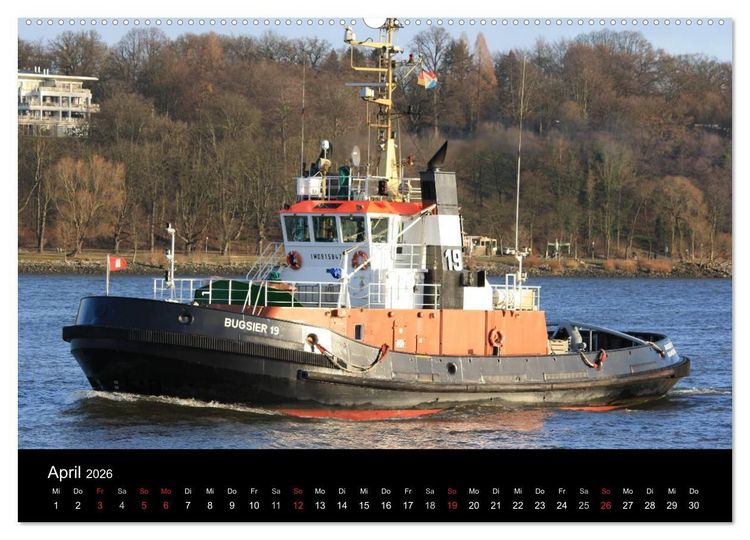 Produktbild: Schiffe auf der Elbe (Wandkalender 2026 DIN A2 quer), CALVENDO Monatskalender