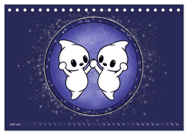 Produktbild: Geister Sternzeichen (Tischkalender 2026 DIN A5 quer), CALVENDO Monatskalender