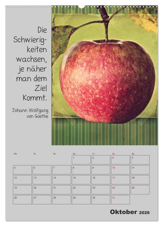 Produktbild: Motivationshilfe (Wandkalender 2026 DIN A2 hoch), CALVENDO Monatskalender