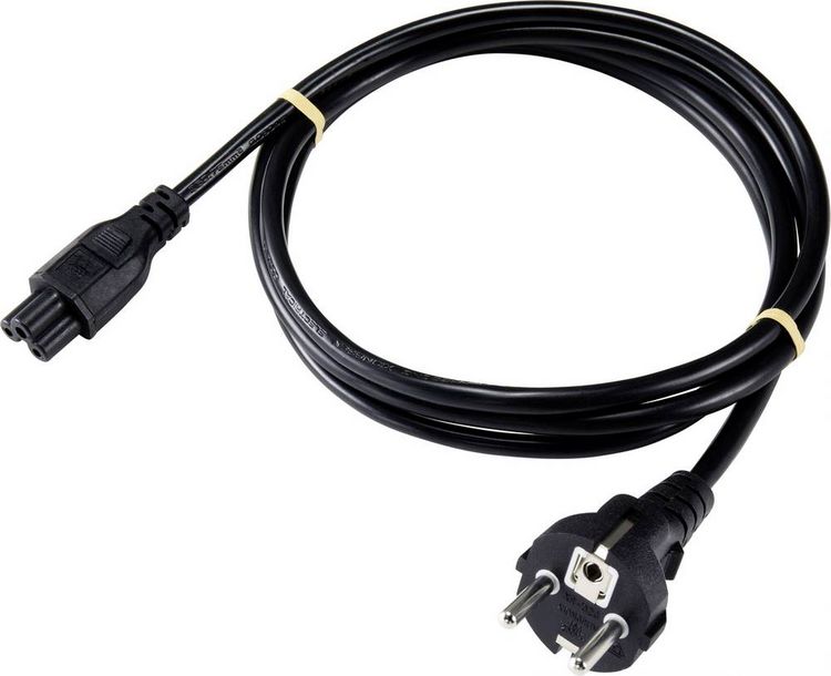 Produktbild: Sygonix SY-5042732 Notebook Netzkabel Schwarz 1.80m