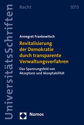 Produktbild: Revitalisierung der Demokratie durch transparente Verwaltungsverfahren