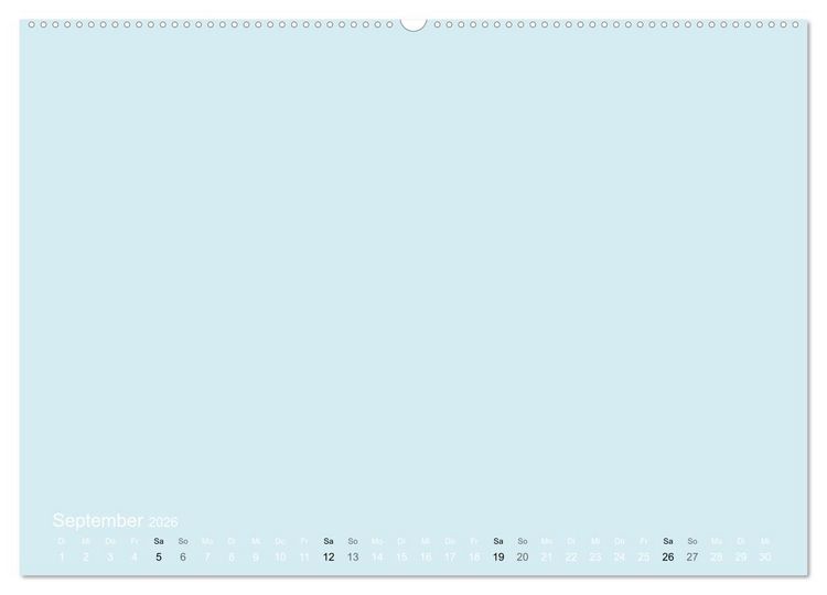 Produktbild: Bastelkalender - hell Blau (Wandkalender 2026 DIN A2 quer), CALVENDO Monatskalender