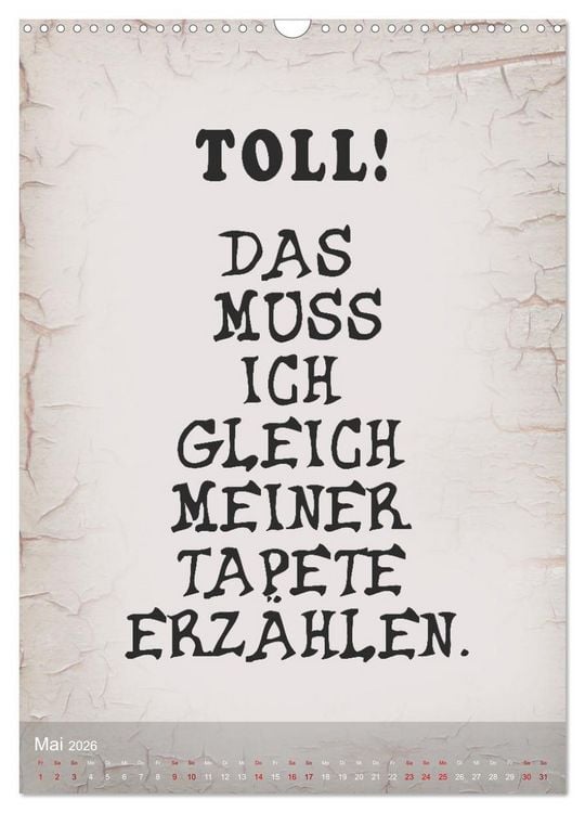 Produktbild: Ziemlich schlecht gelaunt (Wandkalender 2026 DIN A3 hoch), CALVENDO Monatskalender