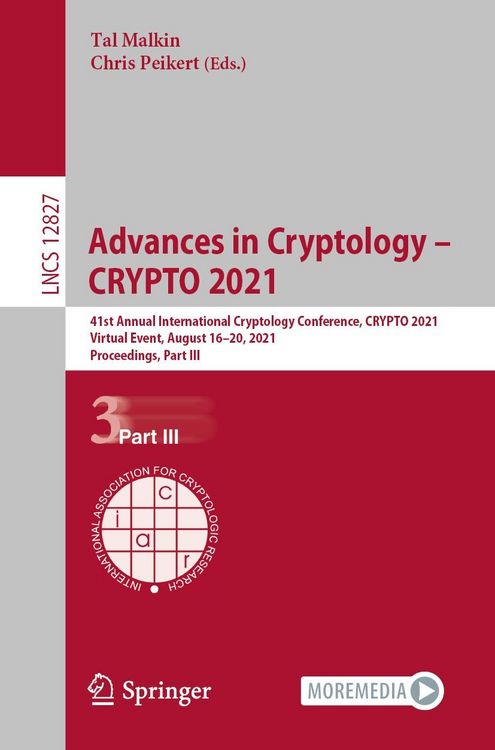 Produktbild: Advances in Cryptology - CRYPTO 2021