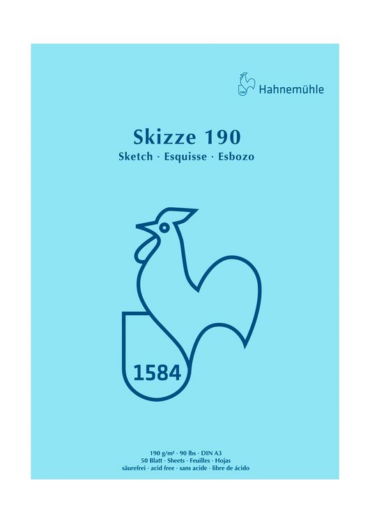 Produktbild: Hahnem&uuml;hle Papier Skizze 190, DIN A 3, 190 g/m&sup2;