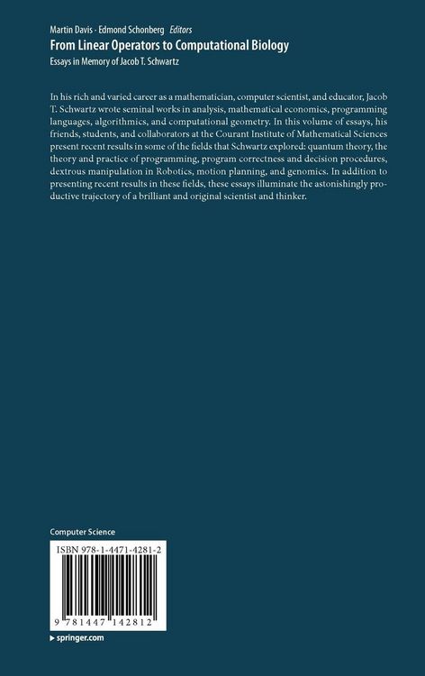 Produktbild: From Linear Operators to Computational Biology