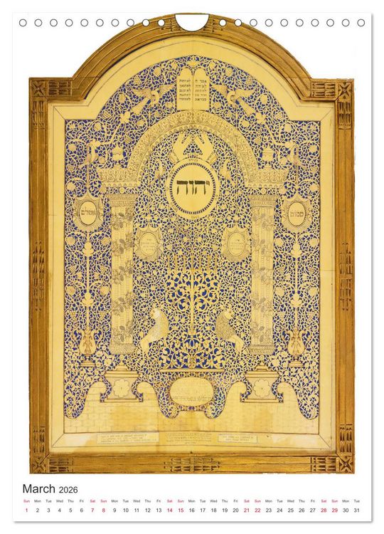 Produktbild: Hebrew Illuminations and Manuscripts (Wall Calendar 2026 DIN A4 portrait), CALVENDO 12 Month Wall Calendar
