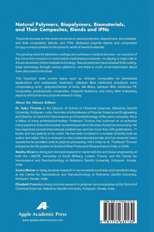 Produktbild: Natural Polymers, Biopolymers, Biomaterials, and Their Composites, Blends, and IPNs