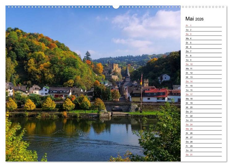 Produktbild: Die Lahn - Zauberhafte Orte rund um Limburg (hochwertiger Premium Wandkalender 2026 DIN A2 quer), Kunstdruck in Hochglanz