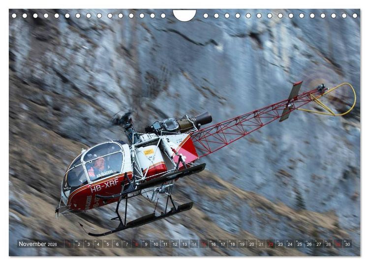 Produktbild: Helikopter in der Luft (Wandkalender 2026 DIN A4 quer), CALVENDO Monatskalender