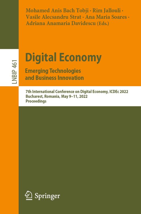 Produktbild: Digital Economy. Emerging Technologies and Business Innovation