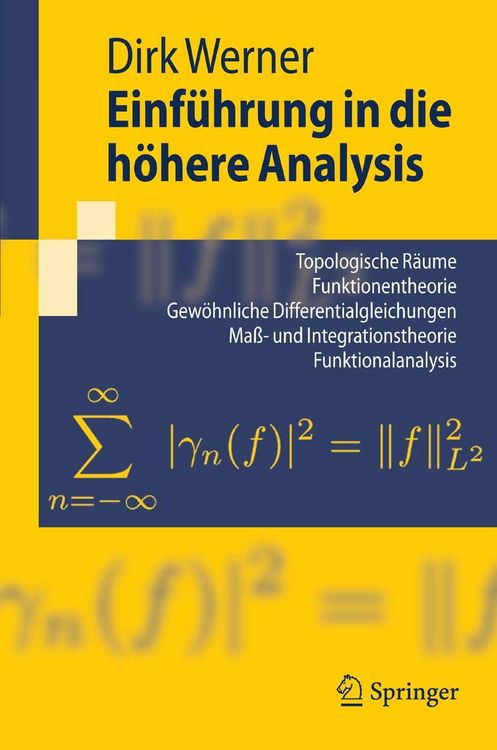 Produktbild: Einf&uuml;hrung in die h&ouml;here Analysis