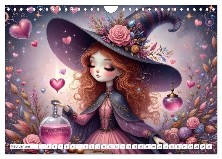 Produktbild: Luna, die kleine Zauberhexe (Wandkalender 2026 DIN A4 quer), CALVENDO Monatskalender