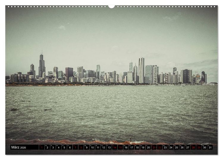 Produktbild: Metropole Chicago (hochwertiger Premium Wandkalender 2026 DIN A2 quer), Kunstdruck in Hochglanz