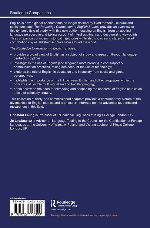 Produktbild: The Routledge Companion to English Studies