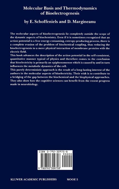 Produktbild: Molecular Basis and Thermodynamics of Bioelectrogenesis