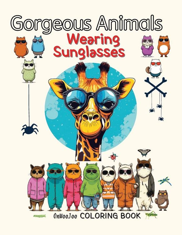 Produktbild: Gorgeous Animals Wearing Sunglasses Coloring Book