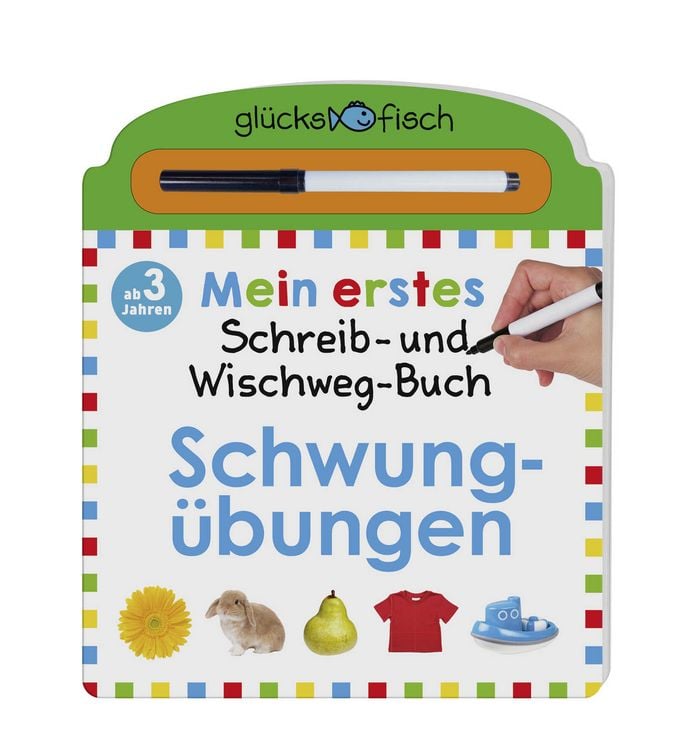 Produktbild: Gl&uuml;cksfisch: Mein erstes Schreib-und Wegwisch-Buch: Schwung&uuml;bungen