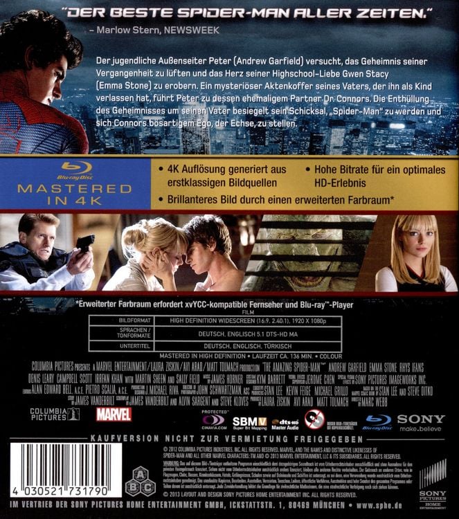 Produktbild: The Amazing Spider-Man (Mastered in 4K)