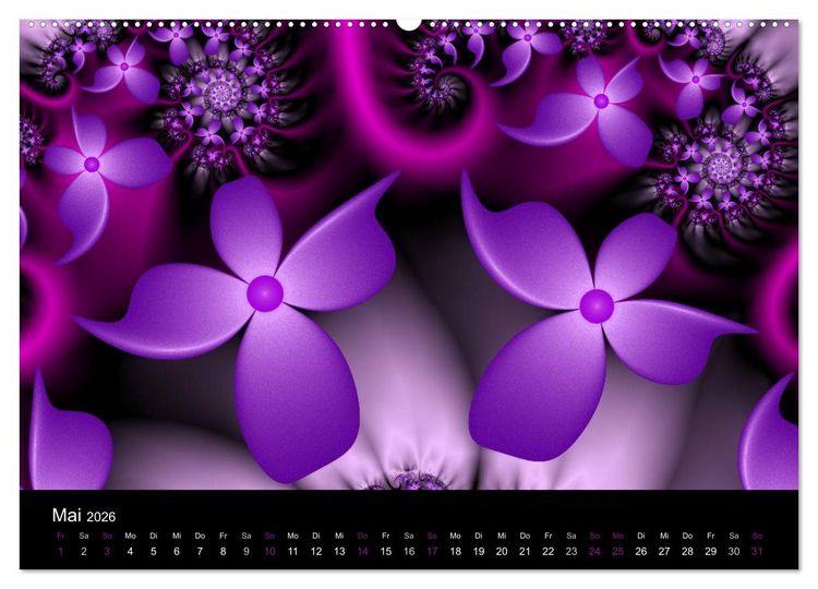 Produktbild: Die Farbe Lila (Wandkalender 2026 DIN A2 quer), CALVENDO Monatskalender