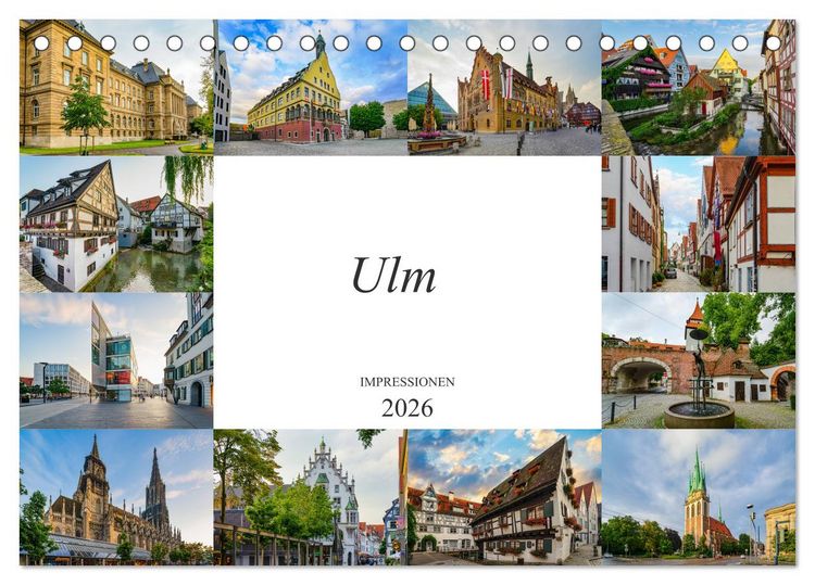 Produktbild: Ulm Impressionen (Tischkalender 2026 DIN A5 quer), CALVENDO Monatskalender