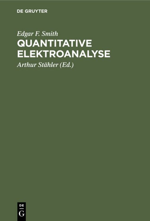 Produktbild: Quantitative Elektroanalyse