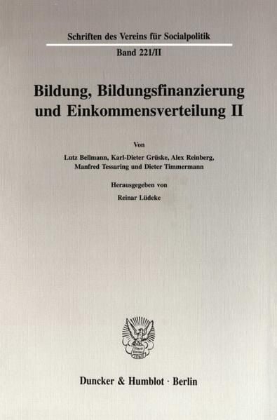 Produktbild: Bildung, Bildungsfinanzierung und Einkommensverteilung II.
