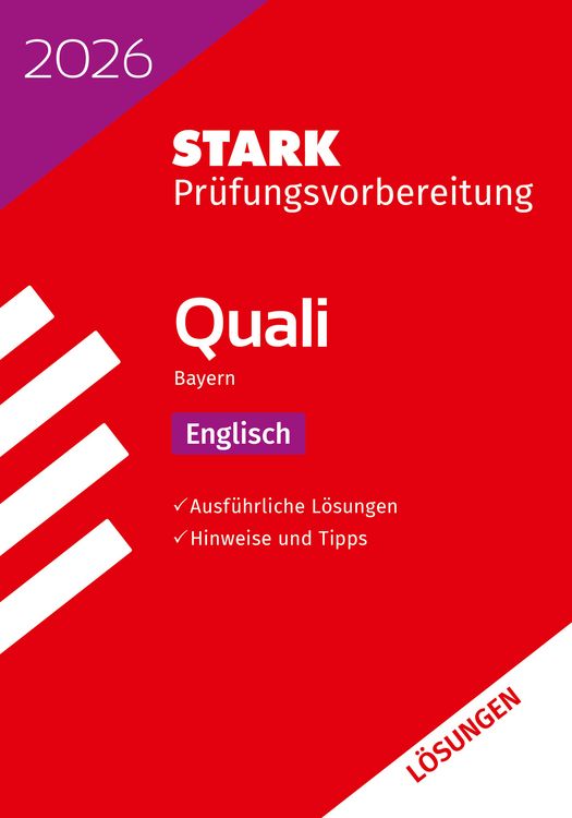 Produktbild: STARK L&ouml;sungen zu Englisch 9. Klasse - Quali Mittelschule 2026 Bayern - Pr&uuml;fungsvorbereitung