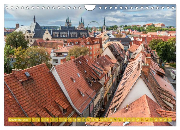 Produktbild: Romantisches Erfurt - Reise durch das sch&ouml;ne Th&uuml;ringen (Wandkalender 2026 DIN A4 quer), CALVENDO Monatskalender