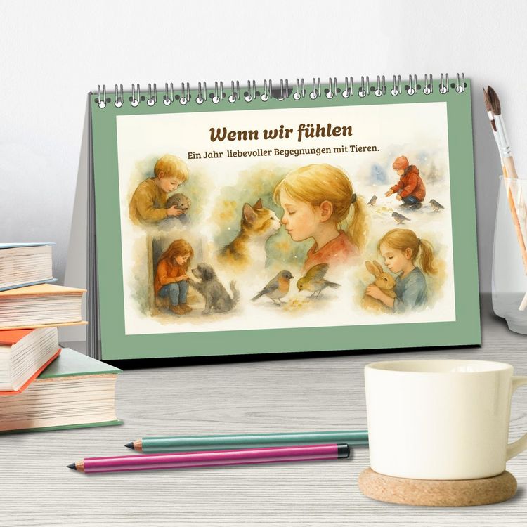 Produktbild: Wenn wir f&uuml;hlen (Tischkalender 2026 DIN A5 quer), CALVENDO Monatskalender