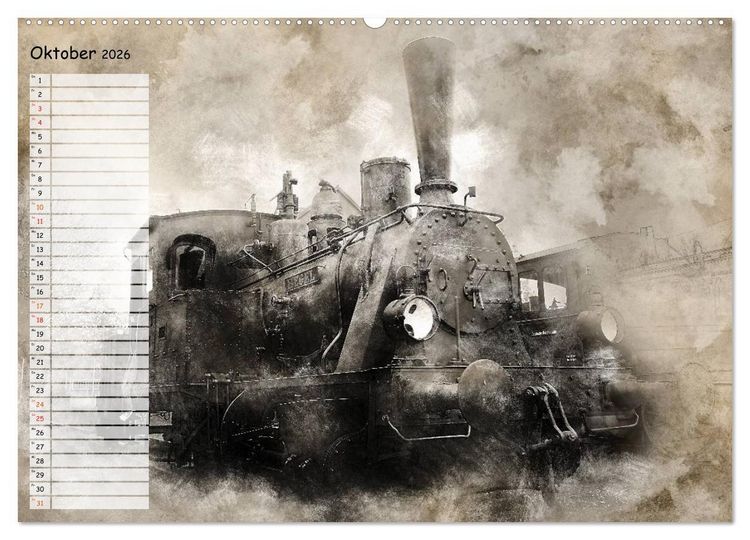 Produktbild: Dampflok Impressionen (hochwertiger Premium Wandkalender 2026 DIN A2 quer), Kunstdruck in Hochglanz