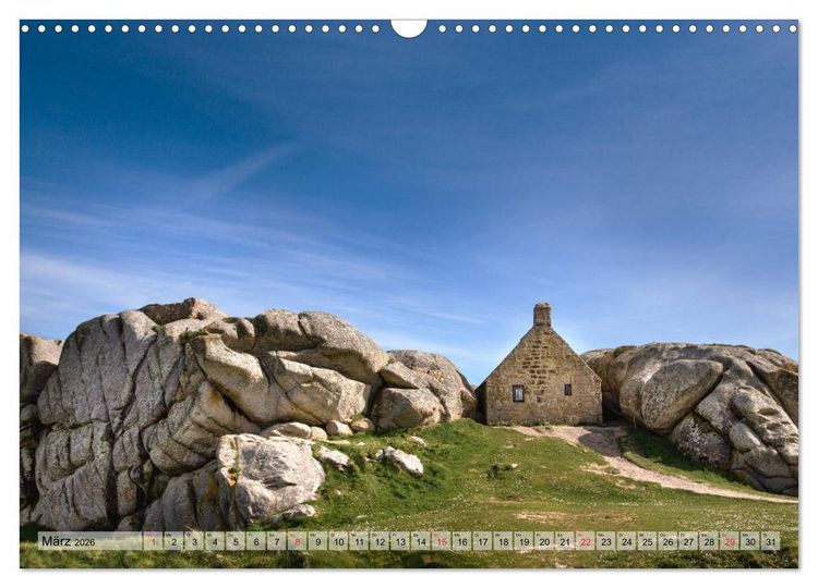 Produktbild: Bretagne - Felsenk&uuml;ste, Sandstr&auml;nde und viel zu sehen (Wandkalender 2026 DIN A3 quer), CALVENDO Monatskalender