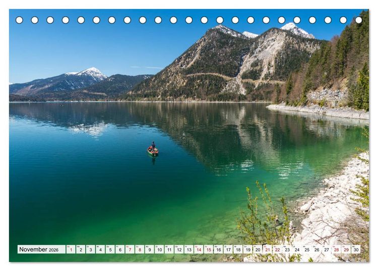 Produktbild: Bayerns sch&ouml;nste Seen (Tischkalender 2026 DIN A5 quer), CALVENDO Monatskalender