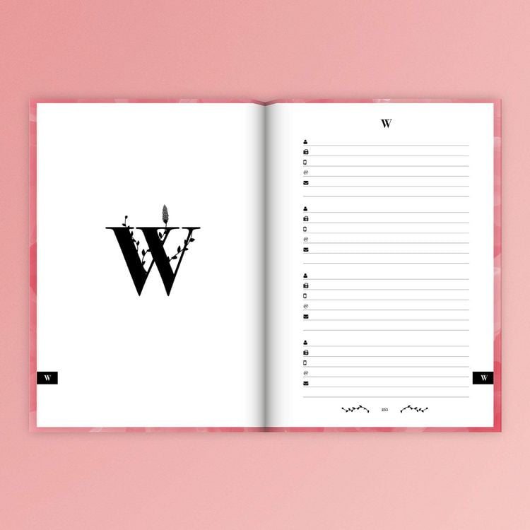 Produktbild: Adressbuch mit Geburtstagskalender | Kontaktbuch in DIN A5| Telefonregister & Adressbuch mit Telefonnummer, Adresse, E-Mail | Telefonbuch rosa