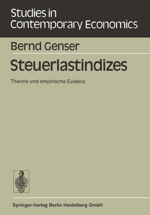 Produktbild: Steuerlastindizes