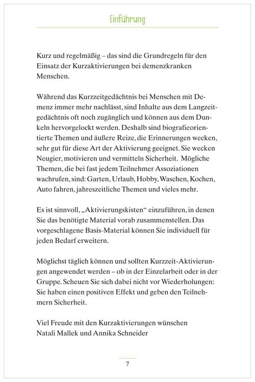 Produktbild: Kurzaktivierungen. Spiele und Besch&auml;ftigungen f&uuml;r Senioren. Auch mit Demenz. Ratgeber
