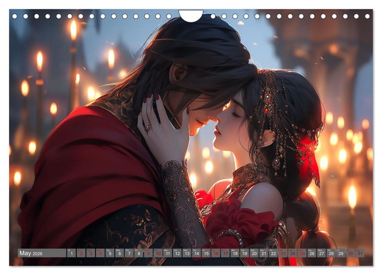 Produktbild: Magic Manga Love (Wall Calendar 2026 DIN A4 landscape), CALVENDO 12 Month Wall Calendar