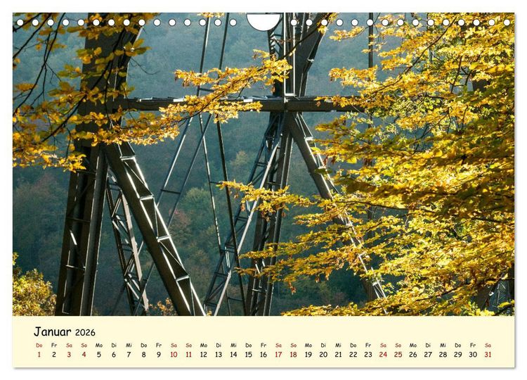 Produktbild: M&uuml;ngstener Br&uuml;cke - Landschaft rund um Solingen (Wandkalender 2026 DIN A4 quer), CALVENDO Monatskalender